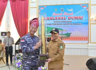Wakil Bupati Bengkalis Sambut Kunjungan DANLANAL Dumai di Wisma Sri Mahkota