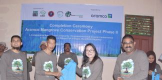 Hadiri Penutupan Projek Restorasi Mangrove Aramco Asia Singapore Fase Kedua, Bupati Kasmarni berharap ada fase Lanjutan