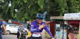 Jalin Silaturahmi Melalui Olahraga, Danlanud HNM Ikuti Batam Bersepeda 2025