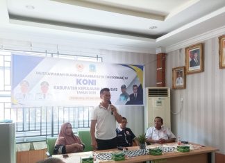 Semangat Baru Olahraga Anambas, Bupati Aneng Hadiri Musorkab IV KONI
