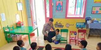 Tertib Berlalu Lintas Sejak Dini, Polsanak Satlantas Lingga Tanamkan Kesadaran di TK Hang Tuah Al Dabo