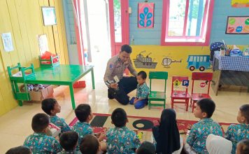 Tertib Berlalu Lintas Sejak Dini, Polsanak Satlantas Lingga Tanamkan Kesadaran di TK Hang Tuah Al Dabo