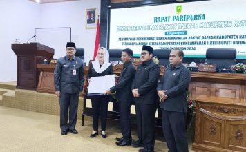 DPRD Natuna Gelar Rapat Paripurna Penyampaian Rekomendasi LKPJ Bupati Tahun Anggaran 2024