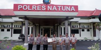 Kantor Pertanahan Natuna Serahkan Sertipikat Aset ke Polres Natuna