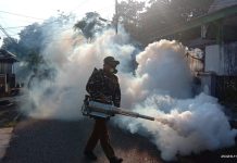 Cegah DBD, Relawan Ansor Banser Lakukan Fogging dan Sosialisasi Pencegahan Penyakit