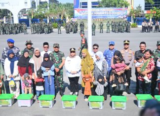 Dipimpin Korem 031/Wirabima, Bupati Bengkalis Hadiri Upacara Penutupan TMMD Ke-124 Tahun 2025