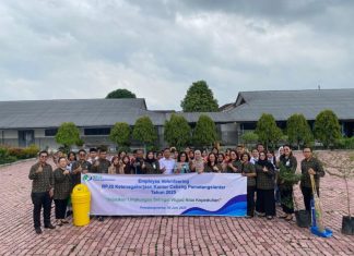 Bangun Kesadaran Lingkungan, BPJS Ketenagakerjaan Pematangsiantar Gelar Aksi “Go Green” di SMK N 1 Pematangsiantar