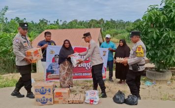 Sinergi Polisi dan Warga Gampong Seuneubok Saboh Ringankan Beban Korban Longsor