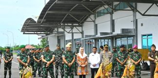 Danlanud dan Forkopimda Sambut Kunjungan Pangdam I/BB di Bandara RSA Natuna