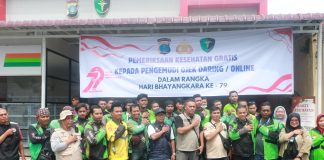 Ratusan Pengemudi Ojek Online Jalani Pemeriksaan Kesehatan Gratis di RS Bhayangkara TK II Medan