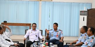 Bahas Keamanan Laut Natuna, Danlanud RSA Terima Kunjungan Tim Kemenko Polkam RI