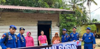 Satpolairud Polres Lingga Tebar Kepedulian di Pesisir Singkep, Rayakan Hari Bhayangkara dengan Aksi Nyata