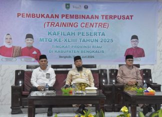 Buka Pembinaan Terpusat, Bupati Kasmarni Harapkan Kafilah Bengkalis Mampu Dapatkan Kembali Prestasi Sebagai Juara Umum