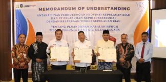 Kejati Kepri, Dishub dan PT Pelabuhan Kepri Teken MoU Penanganan Hukum Sektor Maritim