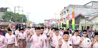 Meriah, 1500 Peserta Pawai Taaruf Kafilah Kabupaten Bengkalis Tampil Maksimal