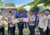 Kapolres Natuna Salurkan 100 Paket Sembako di Serasan, Wujud Kepedulian Polri Sambut Hari Bhayangkara ke-79