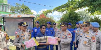 Kapolres Natuna Salurkan 100 Paket Sembako di Serasan, Wujud Kepedulian Polri Sambut Hari Bhayangkara ke-79