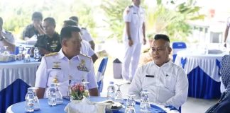 Bupati Lingga Hadiri Ramah Tamah Sertijab Komandan Lanal Dabo Singkep