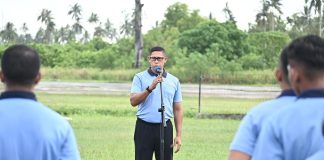 Danlanud RSA Natuna Berikan Arahan Apel Pagi: Tegaskan Ketahanan Pangan dan Pencegahan Pelanggaran Disiplin