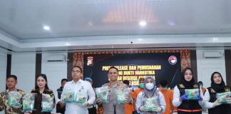 Polres Asahan Ungkap Jaringan Narkoba Antar Provinsi dan Musnahkan BB Sabu 31,5 Kg
