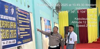 Police Go To School, Satlantas Polres Bintan Sosialisasikan Operasi Patuh Seligi 2025