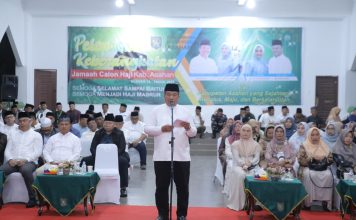 Bupati Lepas Jemaah Calon Haji Kabupaten Asahan Di Gedung Tahfidz Masjid Agung Haji Achmad Bakrie