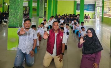Satresnarkoba Lingga Gelar Sosialisasi dan Penyuluhan Bahaya Narkoba di Ponpes Tahfidz Baitul Qur’an Desa Tanjung Harapan