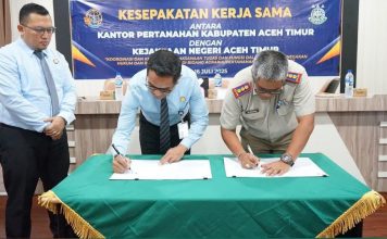 Kejari Aceh Timur dan Kantor Pertanahan Teken MoU, Perkuat Sinergi Hukum Agraria dan Tata Ruang