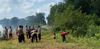 Dukung Ketahanan Pangan Nasional, Polres Natuna Laksanakan Gotong Royong Guna Perluasan Lahan