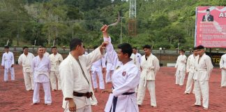 41 Personel Polres Lingga Ikuti Ujian Beladiri Polri sebagai Syarat Kenaikan Pangkat