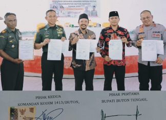 Pembangunan Batalyon TNI, Pemkab Buteng Hibahkan Lahan Seluas 50 Hektare