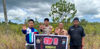 Cegah Kebakaran Hutan dan Lahan, Bhabinkamtibmas Desa Binjai Laksanakan Patroli Titik Rawan Karhutla