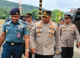 Perkuat Sinergitas TNI-Polri di Perbatasan Utara Kepri, Kapolres Anambas Kunjungi Lanudal Palmatak