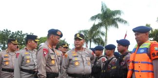 Polda Kepri Gelar Apel Kesiapsiagaan Cuaca Ekstrim dan Kunker ke Mako Satbrimob