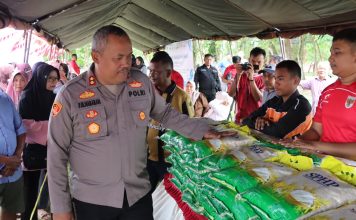 Polres Lingga Gelar Gerakan Pangan Murah, Ringankan Beban Masyarakat