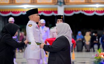 Bupati Kasmarni Kukuhkan 36 Anggota Paskibraka HUT Ke-80 RI Kabupaten Bengkalis