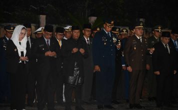 Danlanud Raden Sadjad Ikuti Apel Kehormatan Renungan Suci HUT ke-80 RI di TMP Natuna