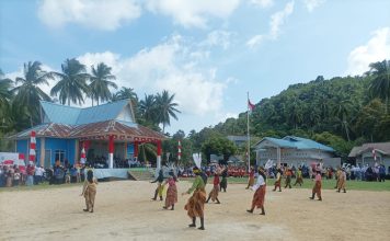 Semarak HUT RI ke-80, Pelajar SMPN 1 Siantan Timur Tampilkan Tari KolosalÂ