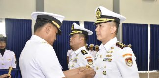 Komandan Kodaeral IV Pimpin Sertijab Danlanal Ranai