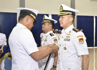 Komandan Kodaeral IV Pimpin Sertijab Danlanal Ranai