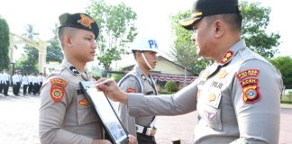 Kapolres Aceh Timur Pimpin Upacara PTDH In Absentia Satu Personel