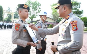 Kapolres Aceh Timur Pimpin Upacara PTDH In Absentia Satu Personel