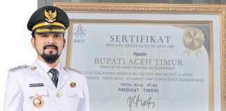 Bupati Al-Farlaky Terima Sertifikat Apresiasi Indeks Kualitas Data ASN dari BKN