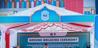 Kunjungan Kerja di Buteng, Menteri Agama RI Letakkan Batu Pertama Pembangunan Kampus B IAIN Kendari dan Ponpes Al-Ikhlas