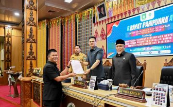 Staf Ahli Bupati Hadiri Rapat Paripurna DPRD, Dengarkan Pandangan Umum Fraksi Terhadap Dua Ranperda