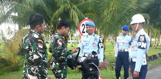 “Waspada Wira Garuda”, Satuan Polisi Militer TNI AU Lanud RSA Jaga Ketertiban Natuna