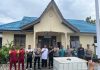 Polres Natuna Salurkan Bantuan Tandon Air untuk Warga Desa Tapau
