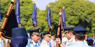 Danlanud RSA Natuna Hadiri Upacara Peresmian Satuan Baru dan Alih Kodal Jajaran TNI AU