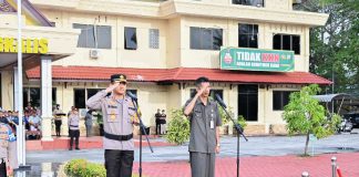 Bupati Bengkalis Hadiri Apel Gelar Pasukan Operasi Lilin Lancang Kuning