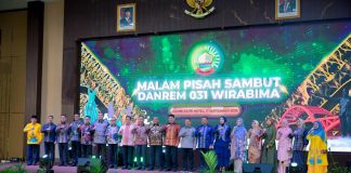 Wakili Bupati Bengkalis, Sekda Ersan Hadiri Malam Pisah Sambut Danrem 031 Wirabima